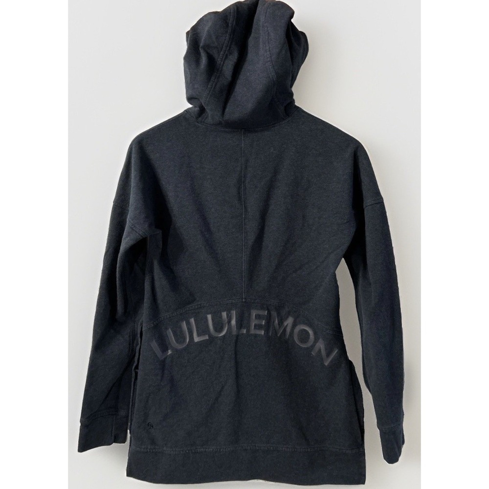 Lululemon Cut Above Hoodie Sweatshirt Side Slits‎ Size 4 Kangaroo Pouch Pocket